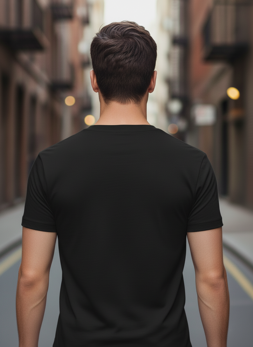 UNISEX BLACK I LOVE YOU REGULAR FIT TSHIRT