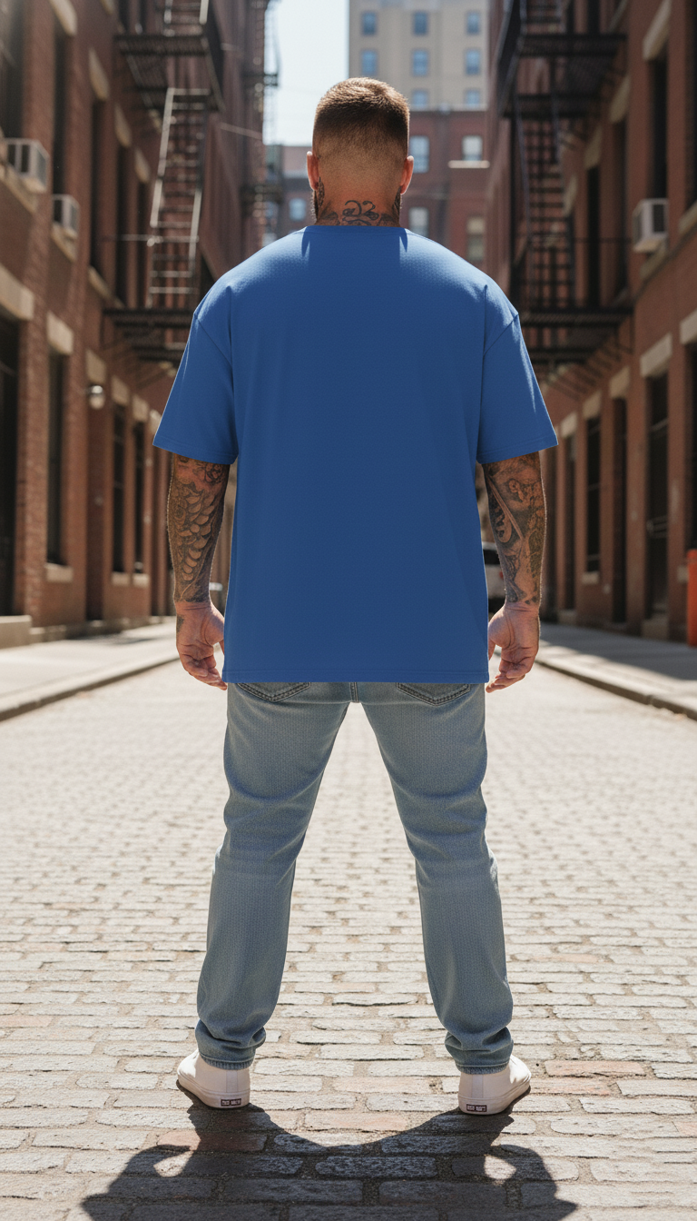 UNISEX BLUE F.R.I.E.N.D.S OVERSIZE FIT TSHIRT