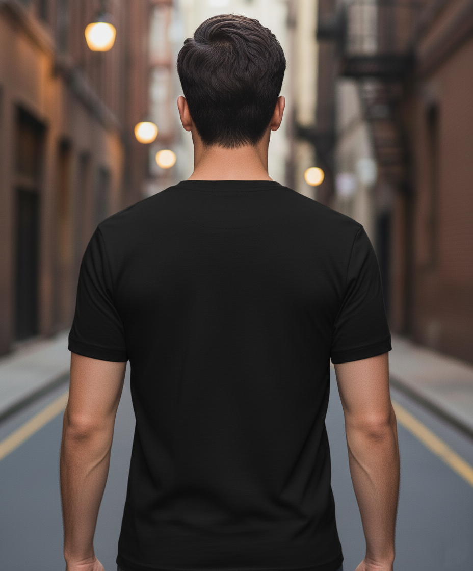 UNISEX BLACK DARK EYES REGULAR FIT TSHIRT