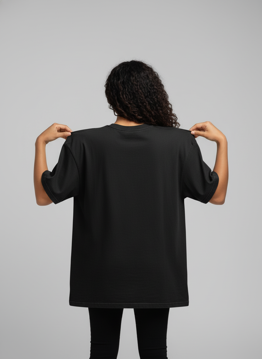 WOMEN'S BLACK RAINBOW FLIGHT REGULAR FIT TSHIRT