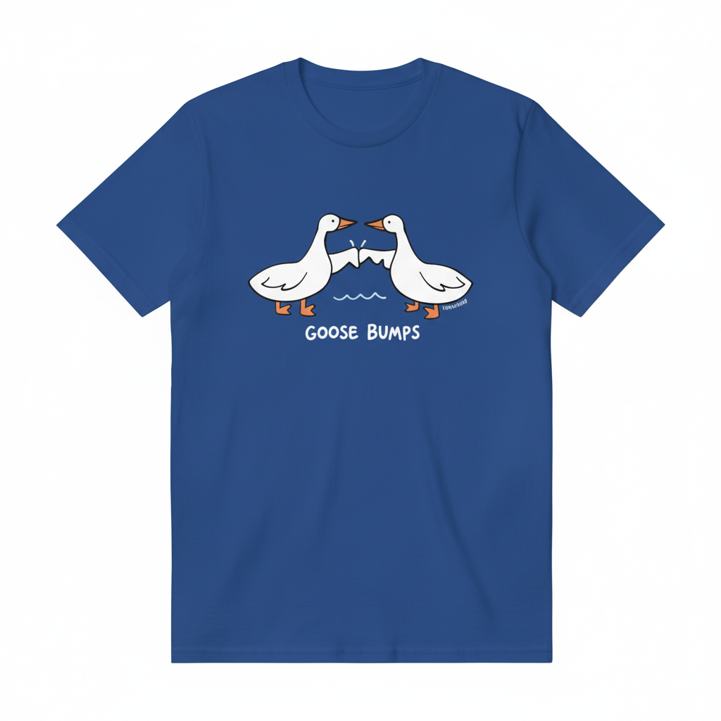 UNISEX BLUE GOOSE BUMPS OVERSIZE FIT TSHIRT