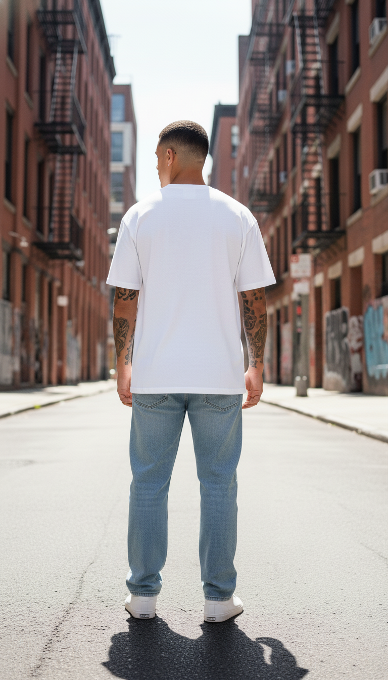 UNISEX WHITE TEAM 7 OVERSIZE FIT TSHIRT