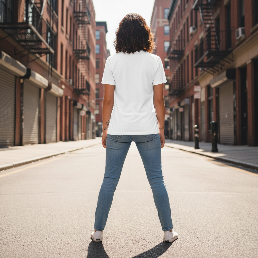 WOMEN'S WHITE RAINBOW SUN REGULAR FIT TSHIRT