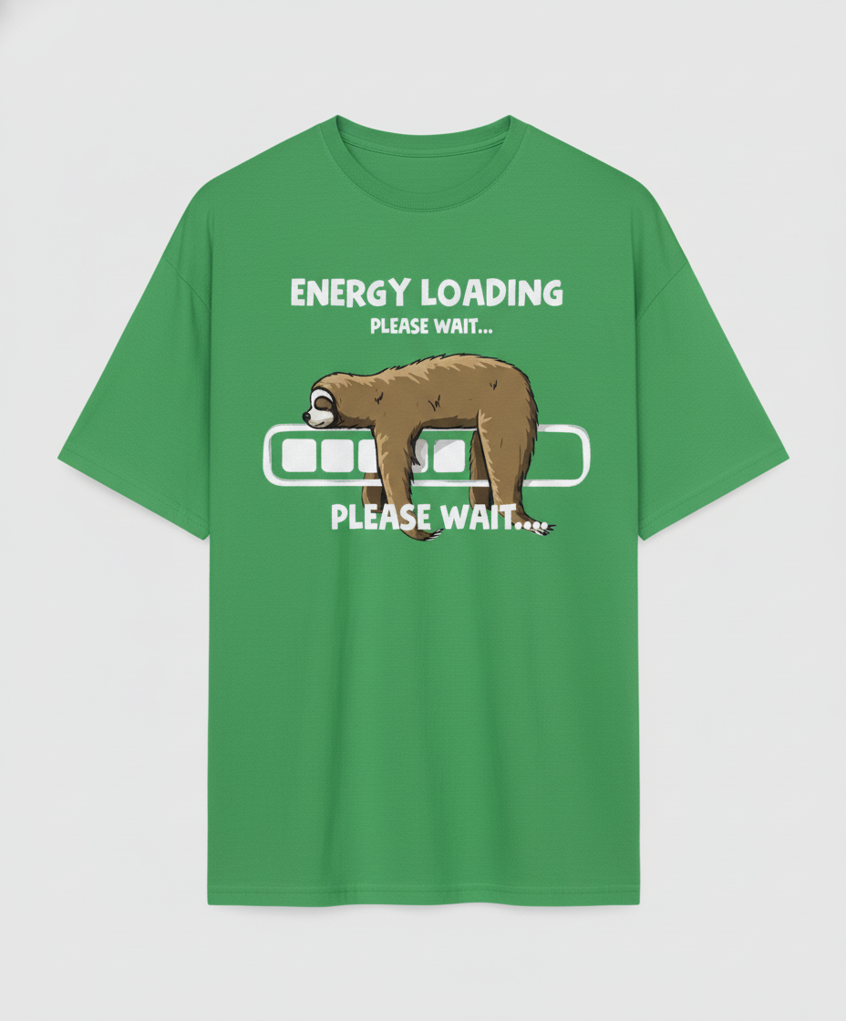 UNISEX GREEN ENERGY LOADING OVERSIZE FIT TSHIRT