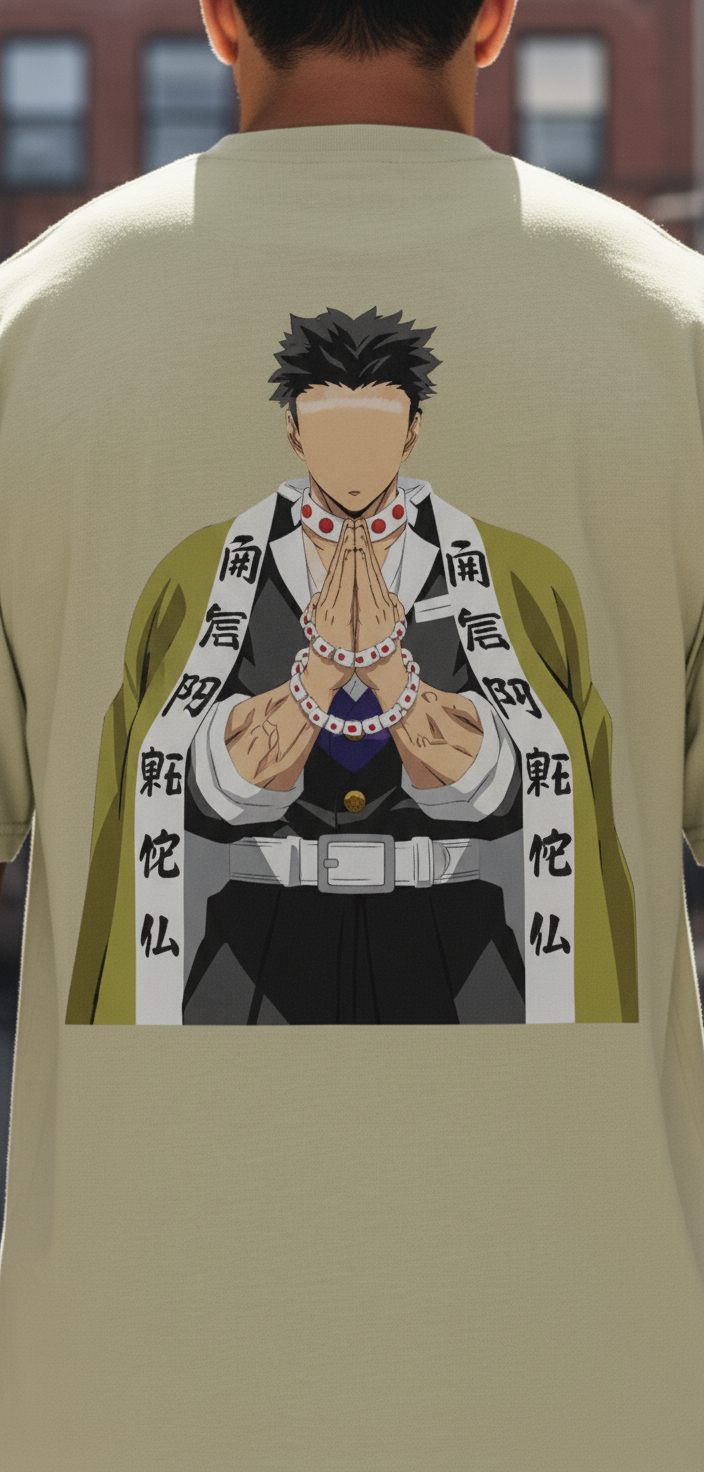 UNISEX BEIGE  GYOMEI HIMEJIMA OVERSIZE FIT TSHIRT