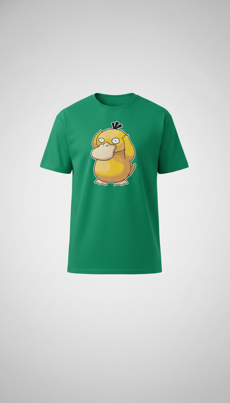 UNISEX GREEN FREAKY PSYDUCK OVERSIZE FIT TSHIRT