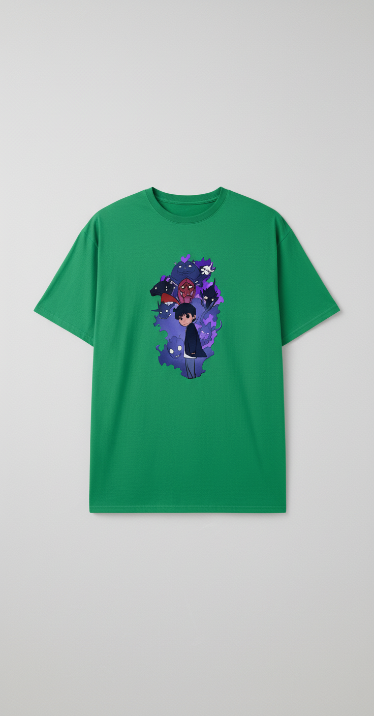 UNISEX GREEN SOLO LEVELLING OVERSIZE FIT TSHIRT