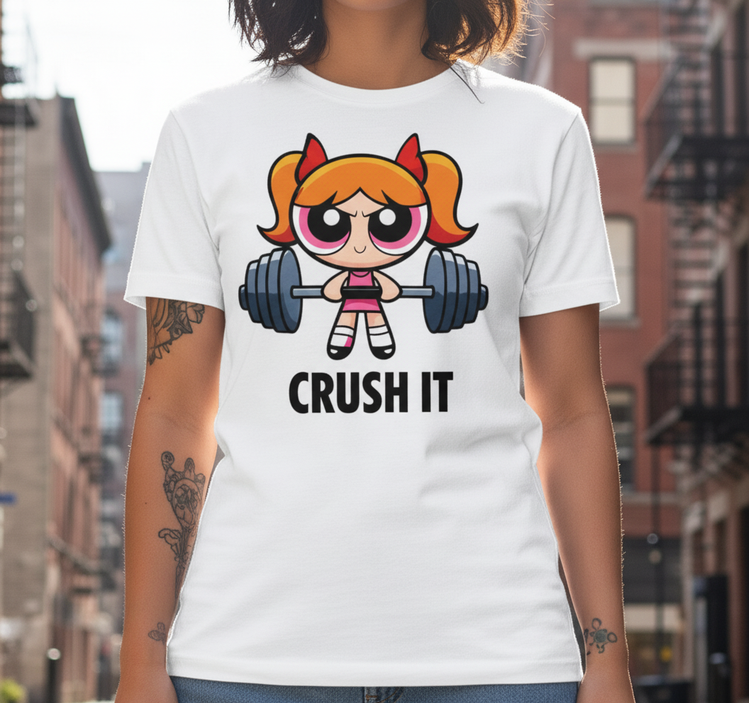 WOMEN'S WHITE BLOSSOM RED REGULAR FIT TSHIRT