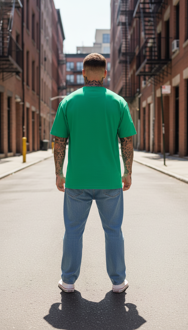 UNISEX GREEN FREAKY PSYDUCK OVERSIZE FIT TSHIRT