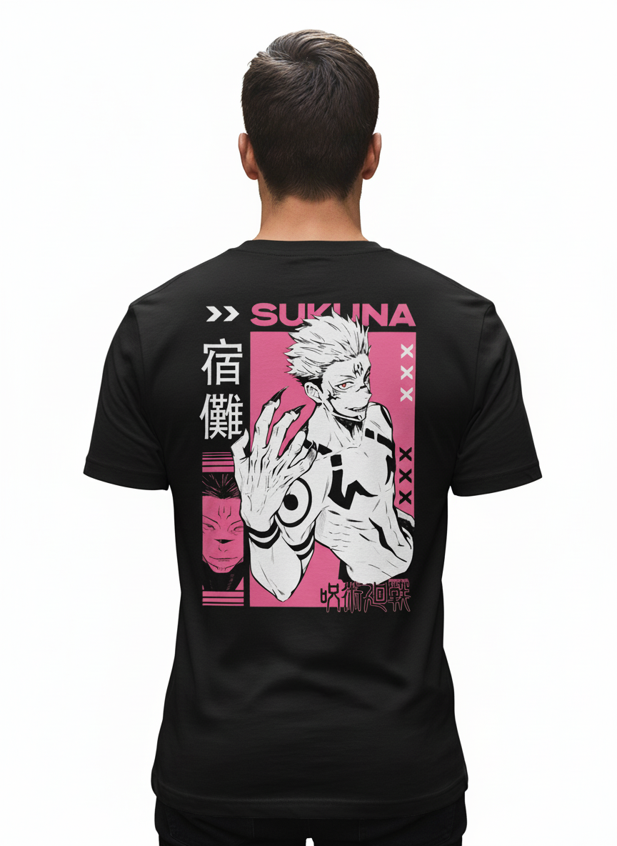UNISEX BLACK SUKUNA - THE KING OF CURSES REGULAR FIT TSHIRT