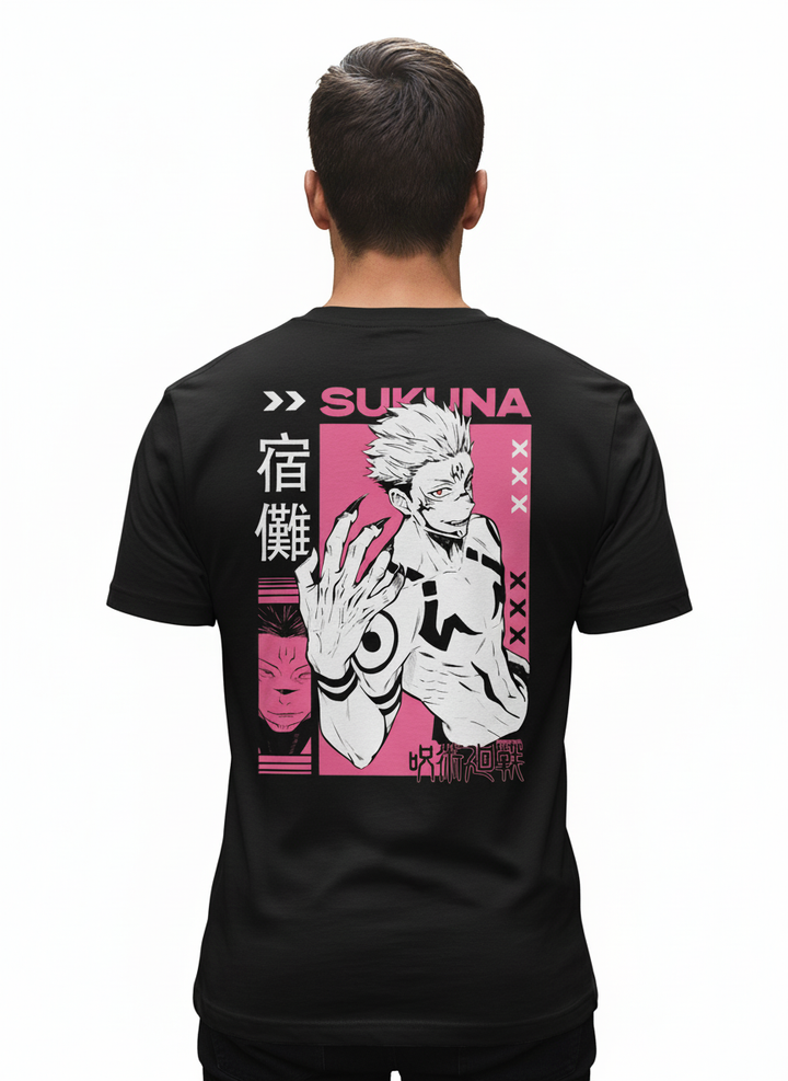 UNISEX BLACK SUKUNA - THE KING OF CURSES REGULAR FIT TSHIRT