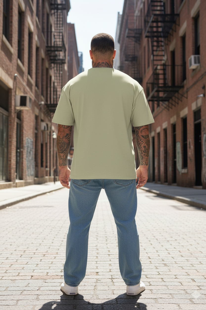 UNISEX BEIGE  SHANKS - DEAD OR ALIVE WANTED POSTER OVERSIZE FIT TSHIRT