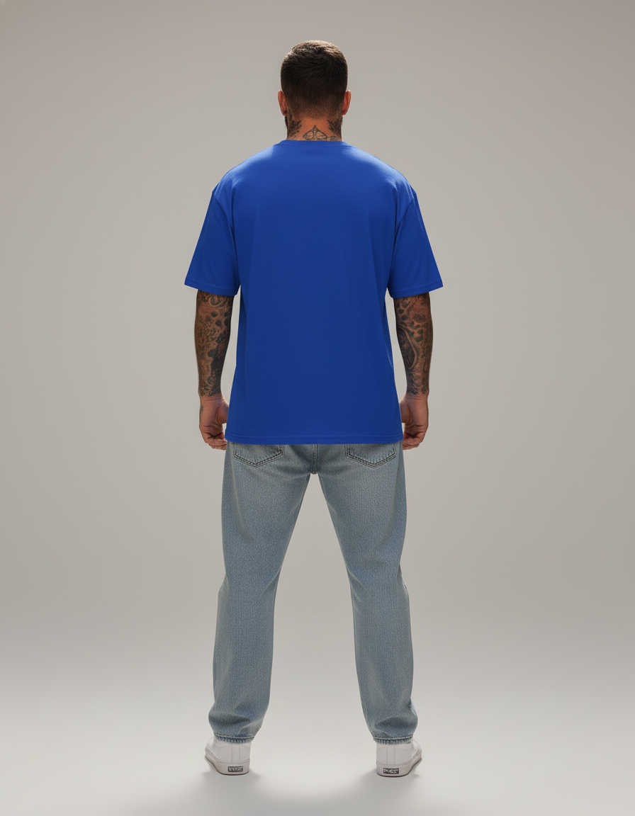 UNISEX BLUE CHAKR FORCE OVERSIZE FIT TSHIRT