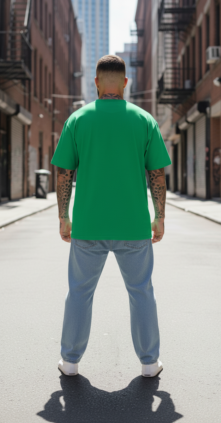 UNISEX GREEN SOLO LEVELLING OVERSIZE FIT TSHIRT