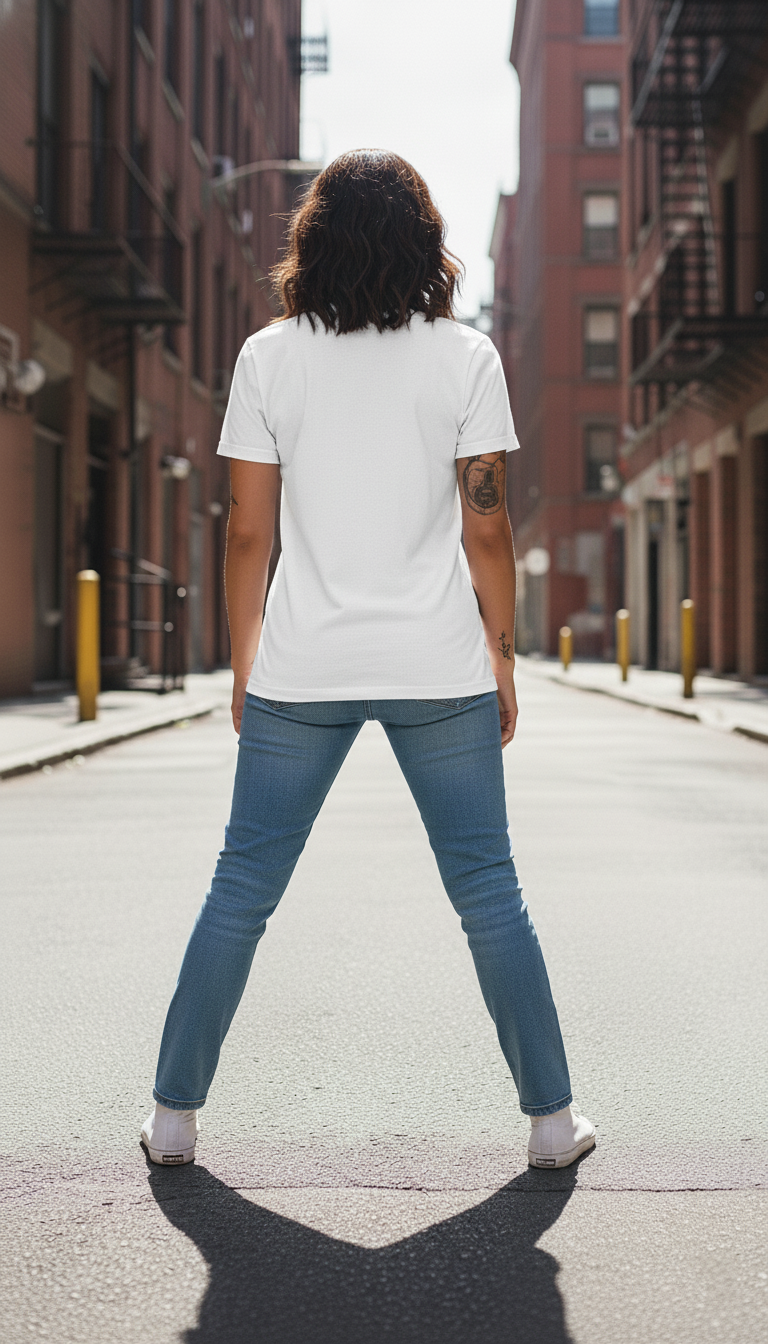 WOMEN'S WHITE EVERYTHING IS FINE REGULAR FIT TSHIRT