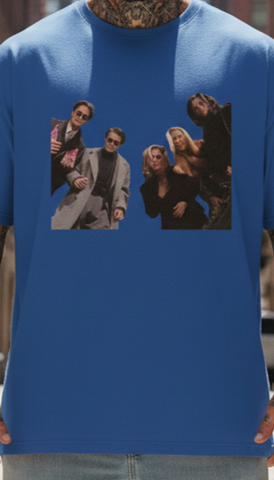 UNISEX BLUE F.R.I.E.N.D.S OVERSIZE FIT TSHIRT