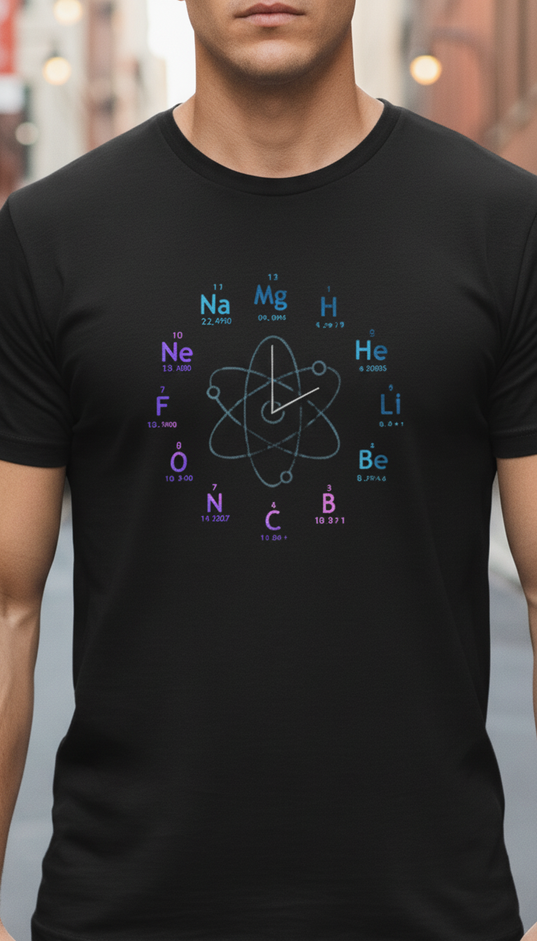 UNISEX BLACK THE CORE ELEMENTS REGULAR FIT TSHIRT