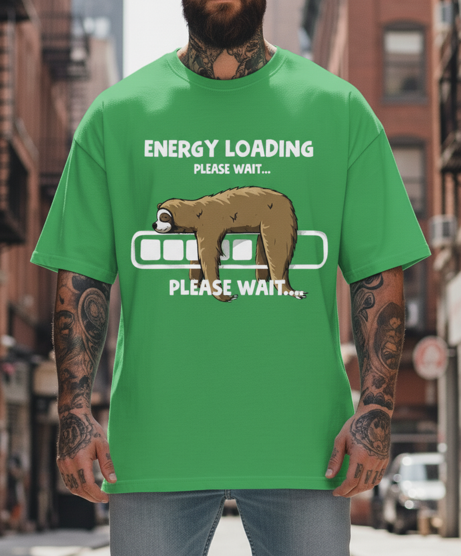 UNISEX GREEN ENERGY LOADING OVERSIZE FIT TSHIRT