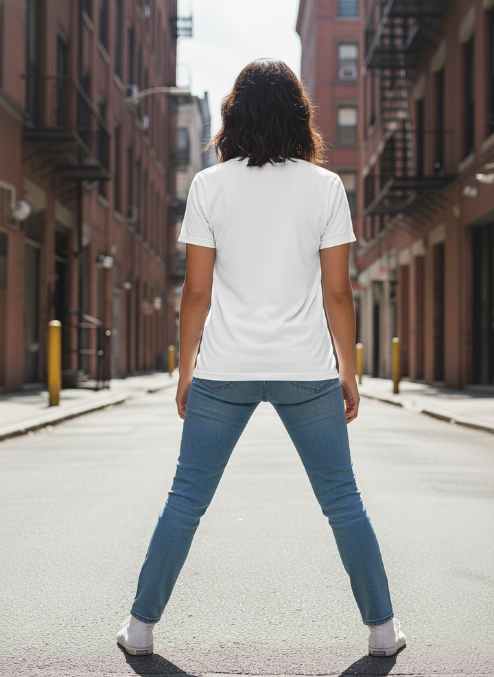 WOMEN'S WHITE CLOUD RADIO REDULAR FIR TSHIRT