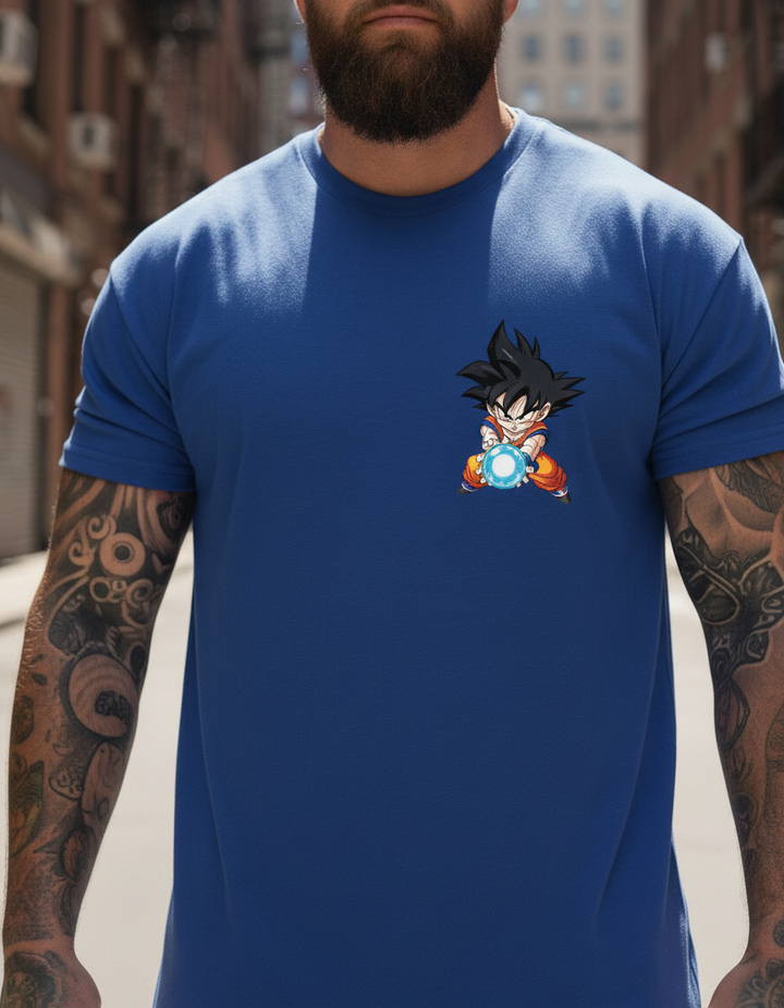 UNISEX BLUE GOKU - KAMEHAME HA OVERSIZE FIT TSHIRT
