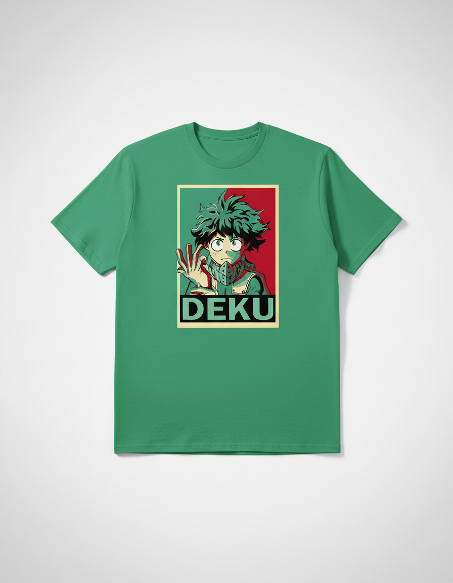 UNISEX GREEN DEKU OVERSIZE FIT TSHIRT