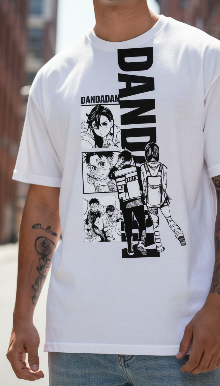 UNISEX WHITE DAN DAN DAN OVERSIZE FIT TSHIRT