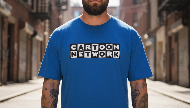 UNISEX BLUE CARTOON NETWORK OVERSIZE FIT TSHIRT