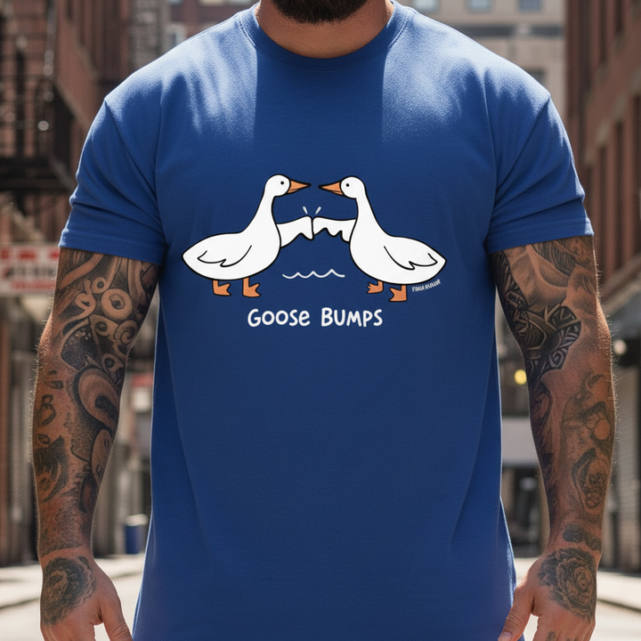 UNISEX BLUE GOOSE BUMPS OVERSIZE FIT TSHIRT