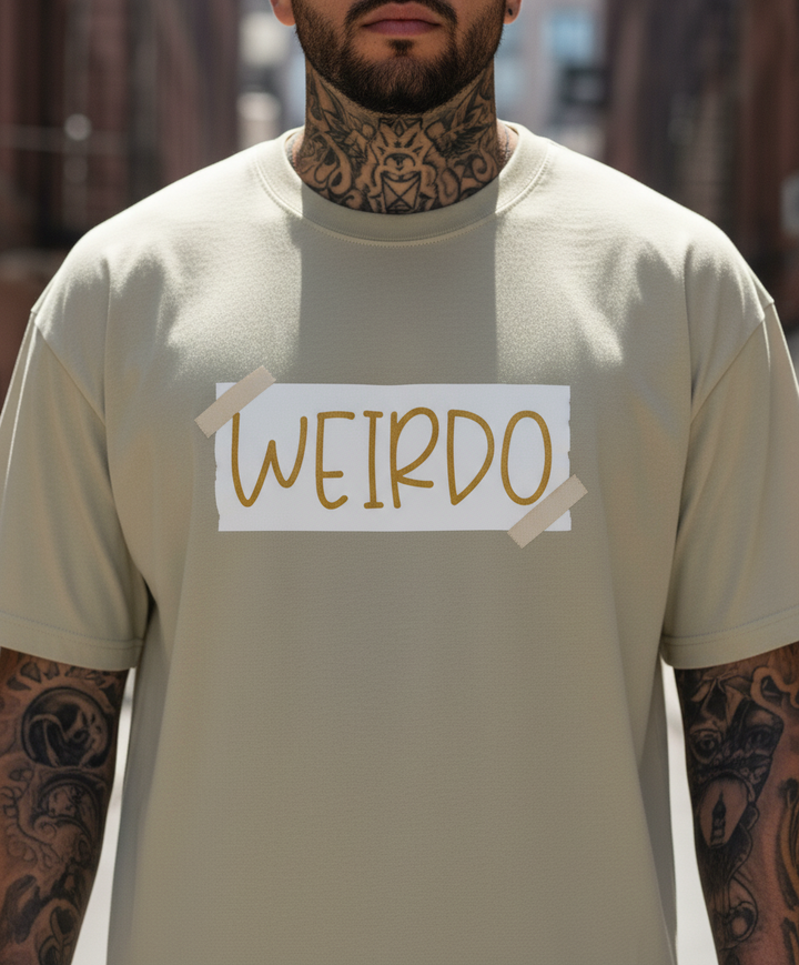 UNISEX BEIGE  WEIRDO OVERSIZE FIT TSHIRT